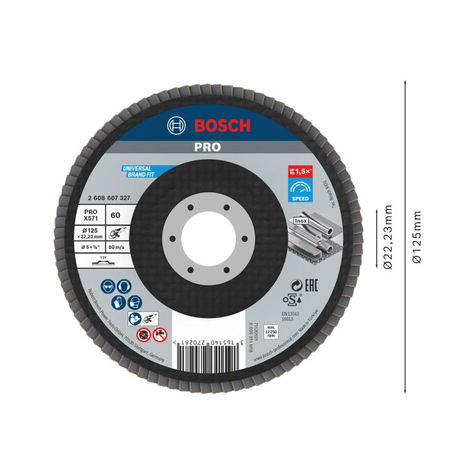 BOSCH LAMELIRANI BRUSNI DISK PRO X571 G60 125 mm