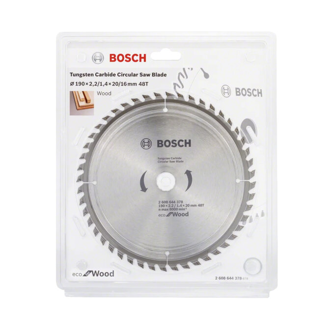BOSCH LIST KRUŽNE PILE ECO FOR WOOD 190 x 2,2/1,4 x 20 mm