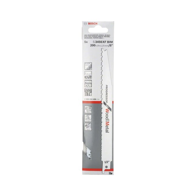 BOSCH LIST SABLJASTE PILE S3456XF 200 mm, 5 kom