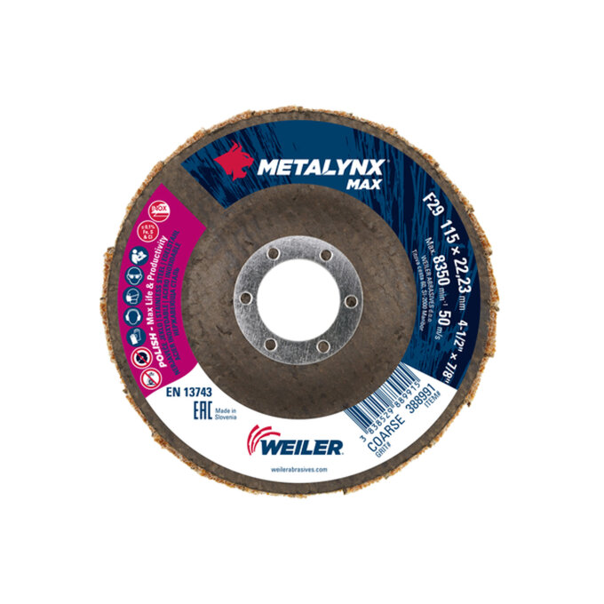 WEILER LAMELIRANI BRUSNI DISK POLIRCO 115 x 22 mm MEDIUM METALYNX MAX