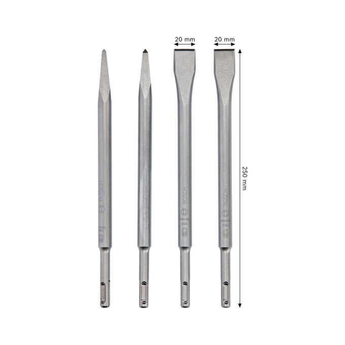 BOSCH 4-DIJELNI SET DLIJETA PRO SDS PLUS-4C 250 mm