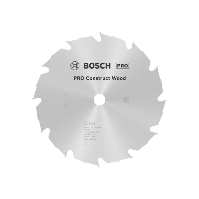 BOSCH LIST KRUŽNE PILE PRO CONSTRUCT WOOD 12Z 190 x 2,6 x 30 mm