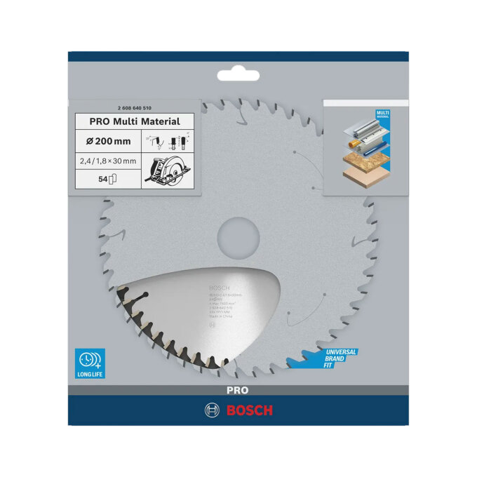 BOSCH LIST KRUŽNE PILE PRO MULTIMATERIAL 54Z 190 x 2,4 x 20 mm