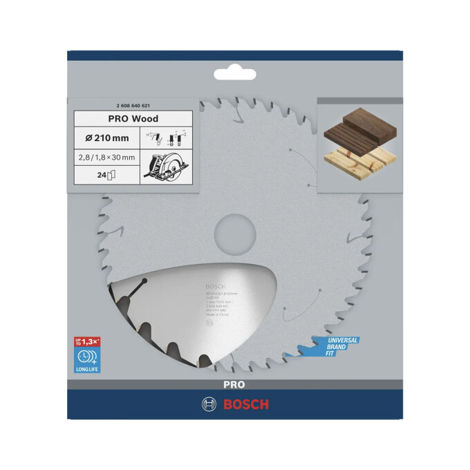 BOSCH LIST KRUŽNE PILE PRO WOOD 24Z 210 x 2,8 x 30 mm