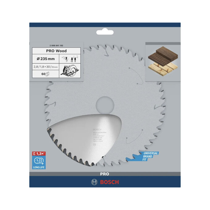 BOSCH LIST KRUŽNE PILE PRO WOOD 60Z 235 x 2,8 x 30 mm