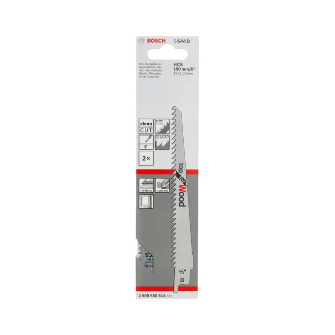 BOSCH LIST SABLJASTE PILE S644D 150 mm, 2 kom