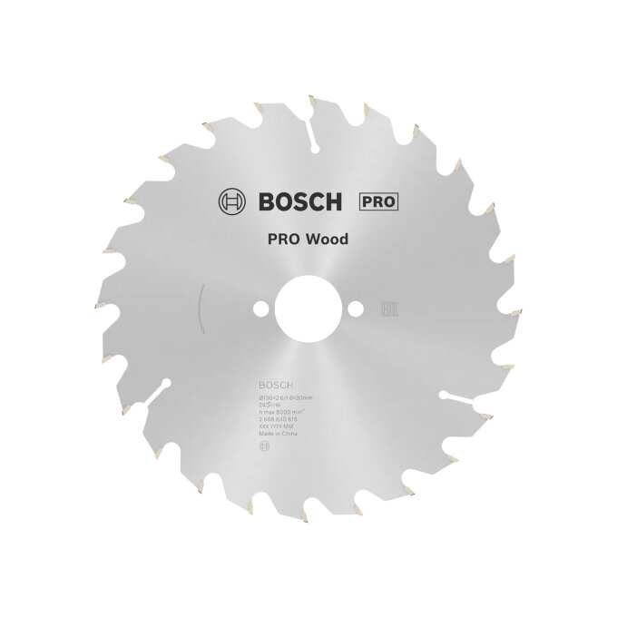 BOSCH LIST KRUŽNE PILE PRO WOOD 24Z 190 x 2,6 x 30 mm