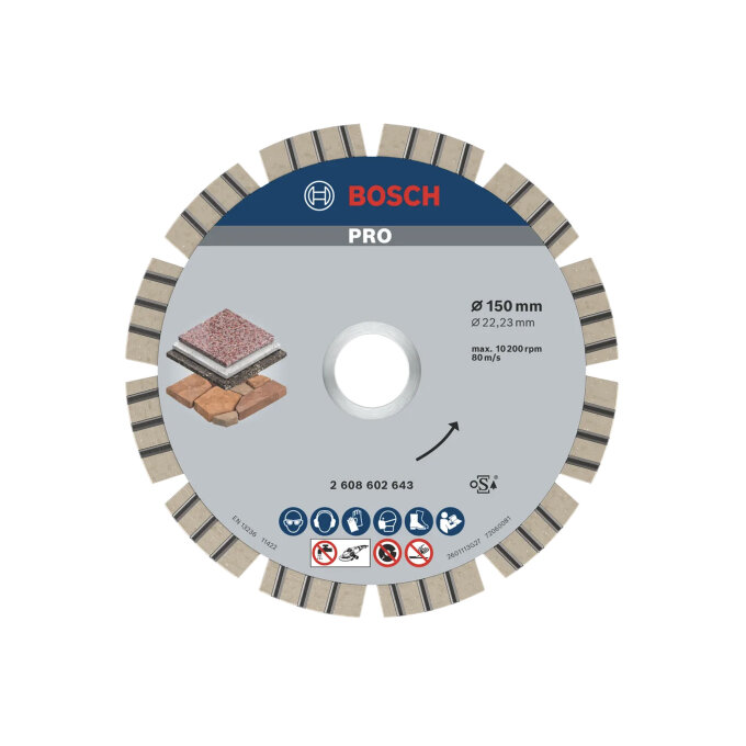 BOSCH DIJAMANTNA REZNA PLOČA PRO STONE 150 x 2,4 x 22,23 mm