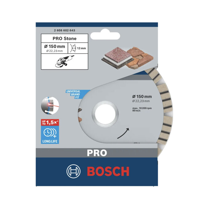 BOSCH DIJAMANTNA REZNA PLOČA PRO STONE 150 x 2,4 x 22,23 mm