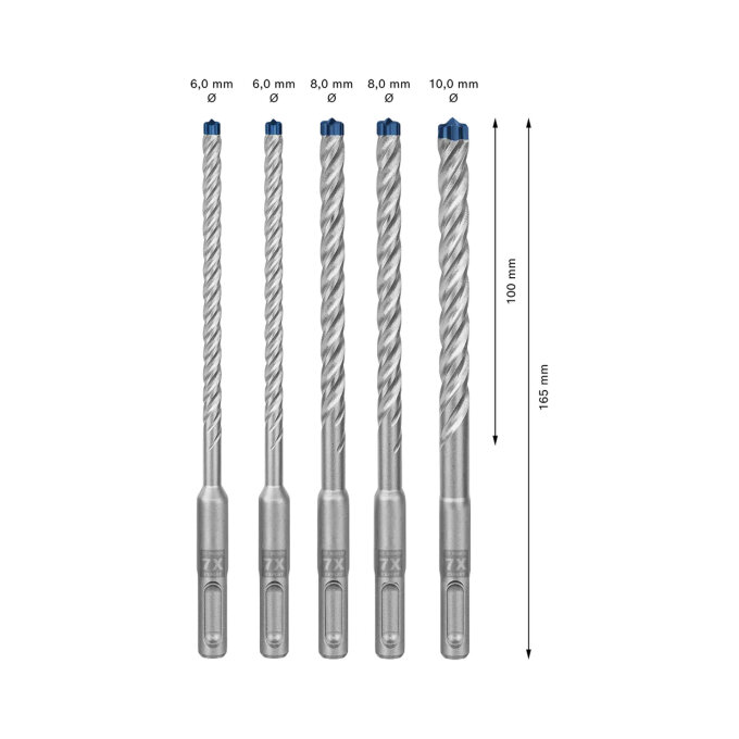 BOSCH 5-DIJELNI SET SVRDLA EXPERT SDS PLUS-7X 6-10 mm