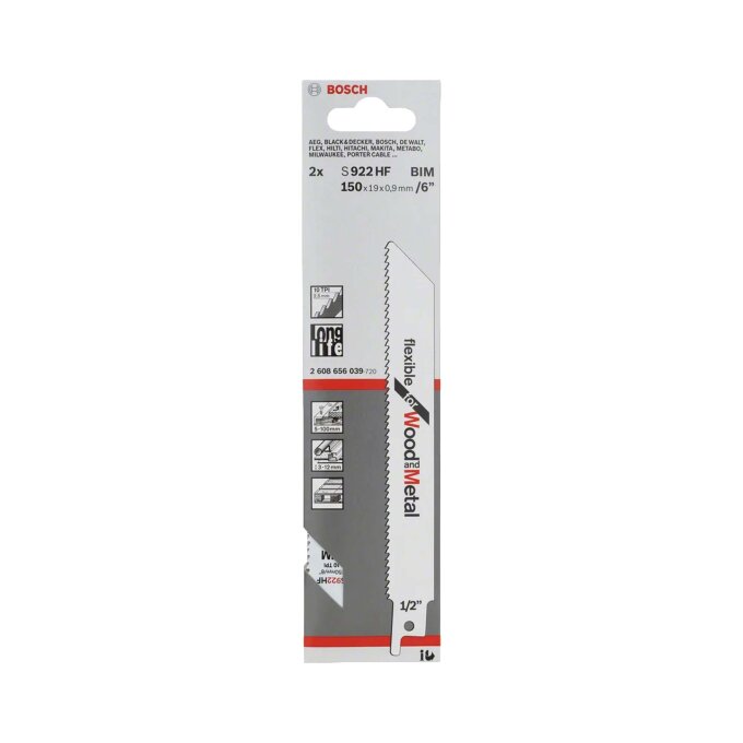 BOSCH LIST SABLJASTE PILE S922HF 150 mm, 2 kom