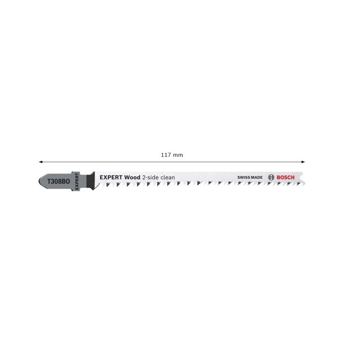 BOSCH LIST UBODNE PILE EXPERT WOOD 2-SIDE CLEAN T308BO 117 mm, 5 kom