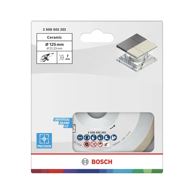 BOSCH DIJAMANTNA REZNA PLOČA STANDARD FOR CERAMIC 125 x 1,6 x 22,23 mm