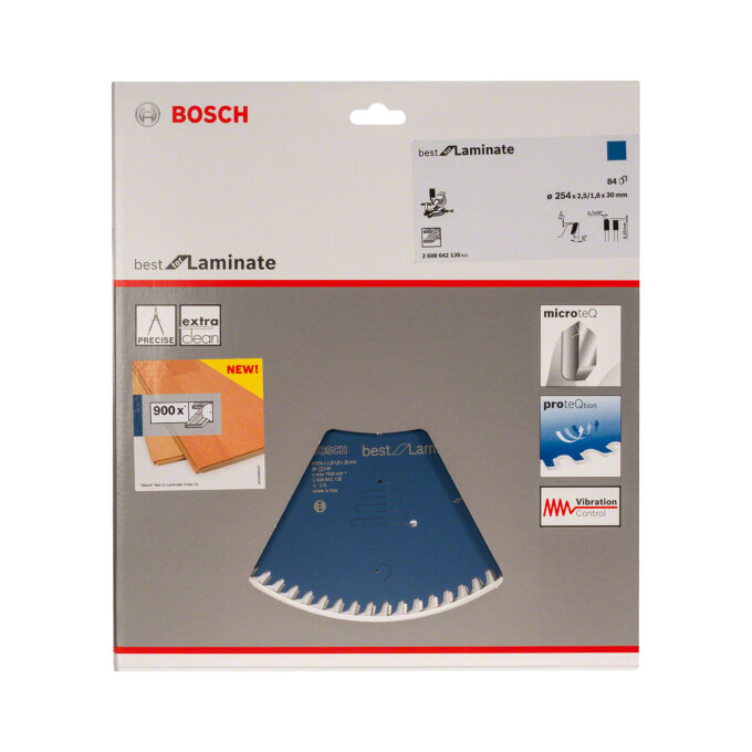 BOSCH LIST KRUŽNE PILE BEST FOR LAMINATE 84Z 254 x 2,5 x 30  mm