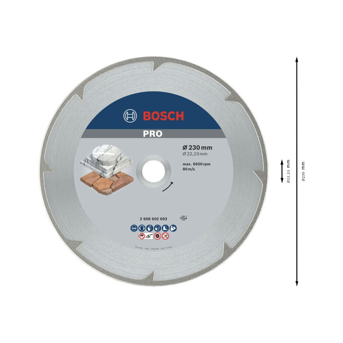 BOSCH DIJAMANTNA REZNA PLOČA PRO MARBLE 230 x 2,2 x 22,23 mm