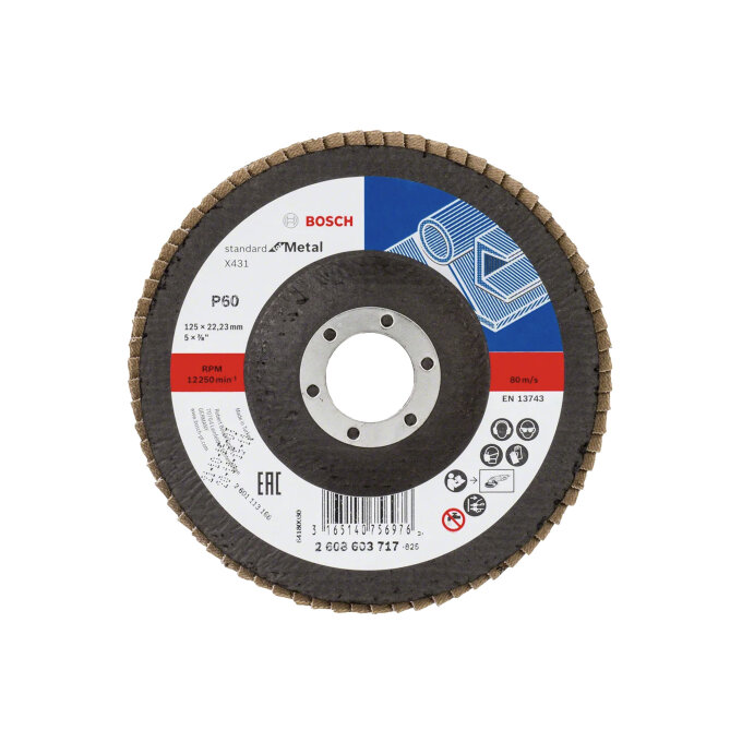 BOSCH LAMELIRANI BRUSNI DISK X431 STANDARD FOR METAL 125 mm