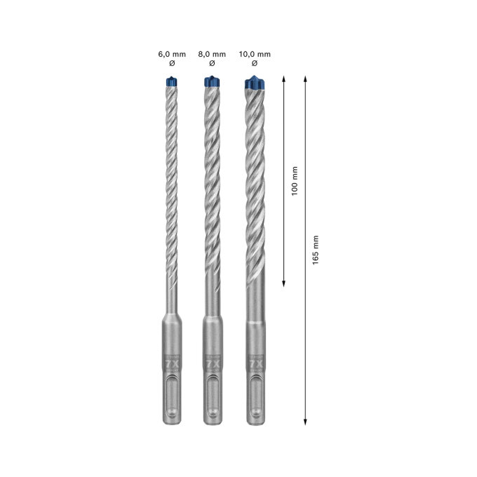 BOSCH 3-DIJELNI SET SVRDLA EXPERT SDS PLUS-7X 6-10 mm