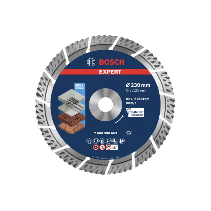 BOSCH DIJAMANTNA REZNA PLOČA EXPERT MULTIMATERIAL 230 x 2,4 x 22,23 mm