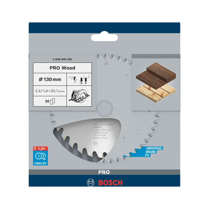 BOSCH LIST KRUŽNE PILE PRO WOOD 30Z 130 x 2,4 x 20 mm
