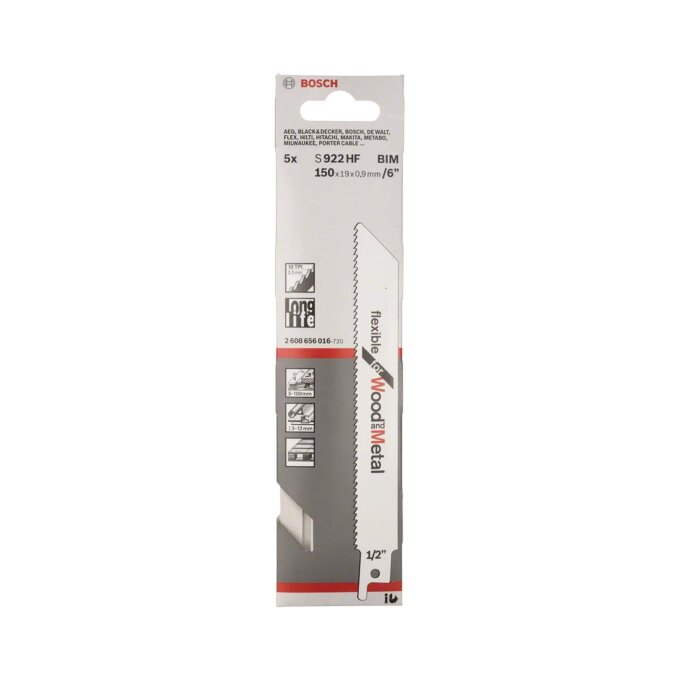 BOSCH LIST SABLJASTE PILE S922HF 150 mm, 5 kom