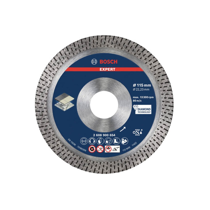BOSCH DIJAMANTNA REZNA PLOČA EXPERT HARDCERAMIC 115 x 1,4 x 22,23 mm