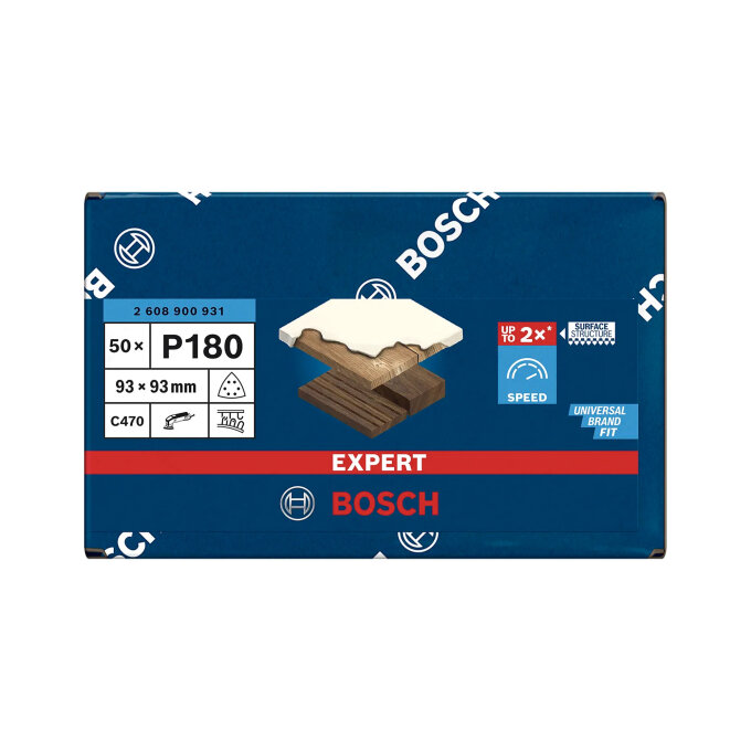 BOSCH BRUSNI PAPIR EXPERT C470 G180 6 RUPA 93 x 93 mm