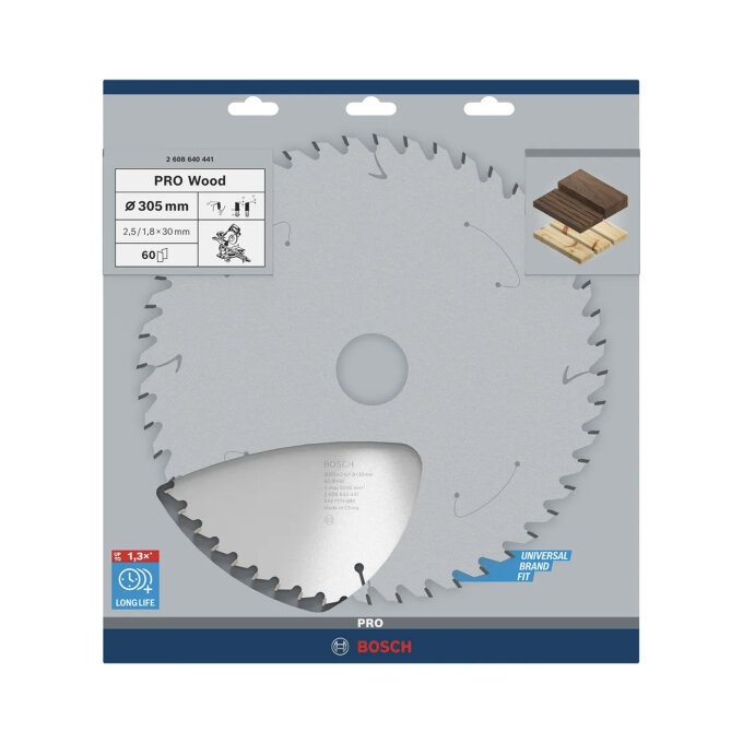 BOSCH LIST KRUŽNE PILE PRO WOOD 60Z 305 x 2,5 x 30 mm