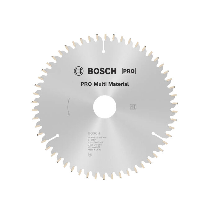 BOSCH LIST KRUŽNE PILE PRO MULTIMATERIAL 54Z 190 x 2,4 x 30 mm