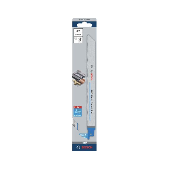 BOSCH LIST SABLJASTE PILE PRO METAL DEMOLITION S1125VF 225 mm, 2 kom