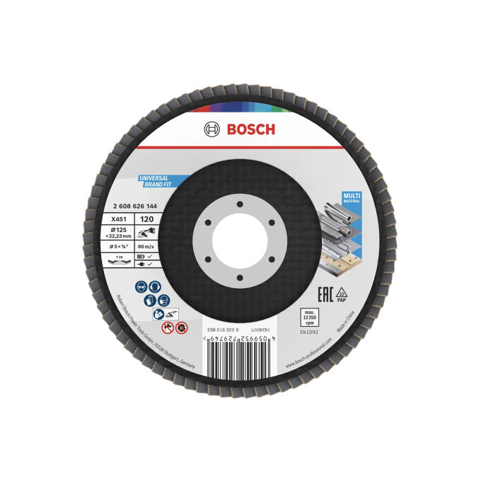 BOSCH LAMELIRANI BRUSNI DISK X451 G120 KOSI 125 mm