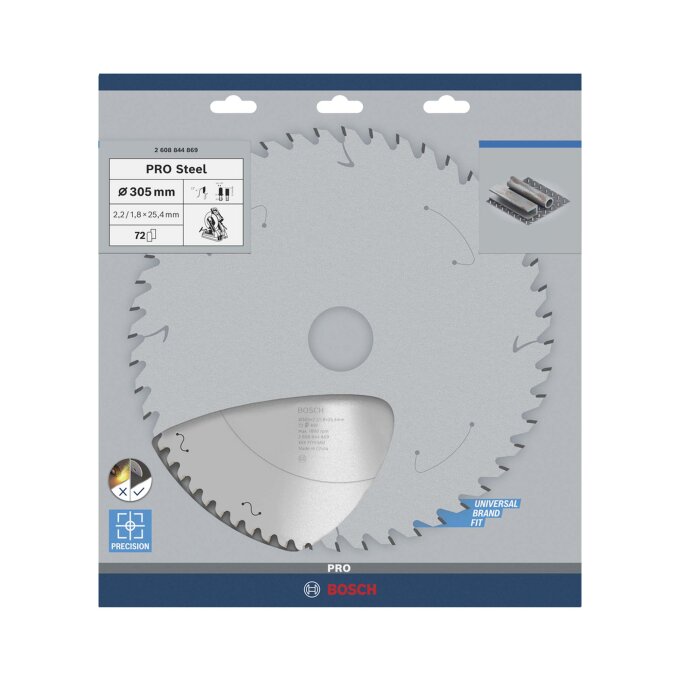 BOSCH LIST KRUŽNE PILE PRO STEEL 72Z 305 x 2,2 x 25,4 mm