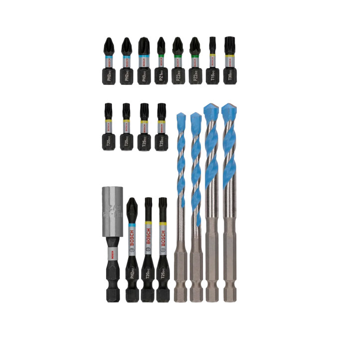 BOSCH 20-DIJELNI SET MIJEŠANI UDARNIH BITOVA I SVRDLA PRO MULTICONSTRUCTION