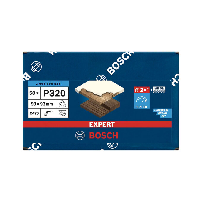 BOSCH BRUSNI PAPIR EXPERT C470 G320 6 RUPA 93 x 93 mm