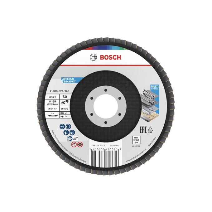 BOSCH LAMELIRANI BRUSNI DISK X451 G60 KOSI 125 mm