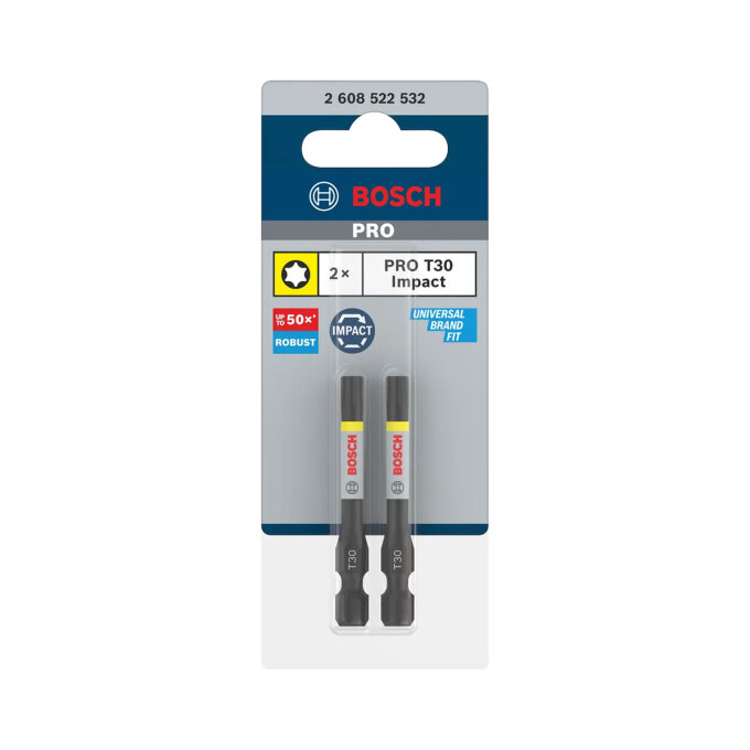 BOSCH BIT UDARNI TORX PRO T30 55 mm, 2 kom