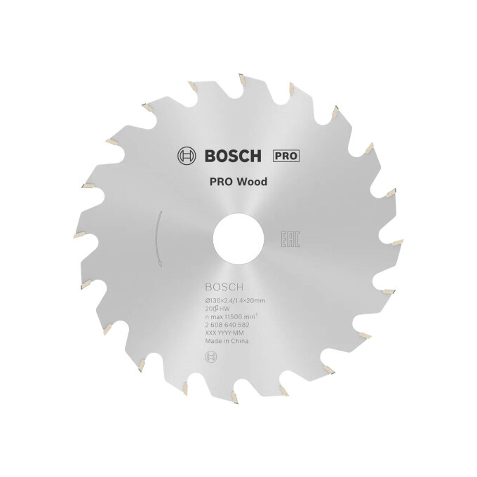 BOSCH LIST KRUŽNE PILE PRO WOOD 20Z 130 x 2,4 x 20 mm