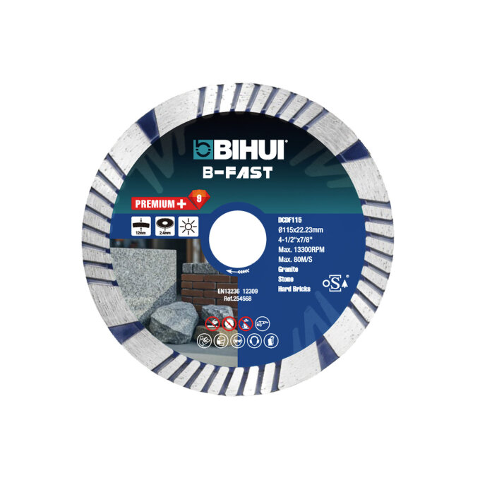 BIHUI DIJAMANTNA REZNA PLOČA ZA KAMEN B-FAST DCDF115 115 x 2,4 x 12 mm