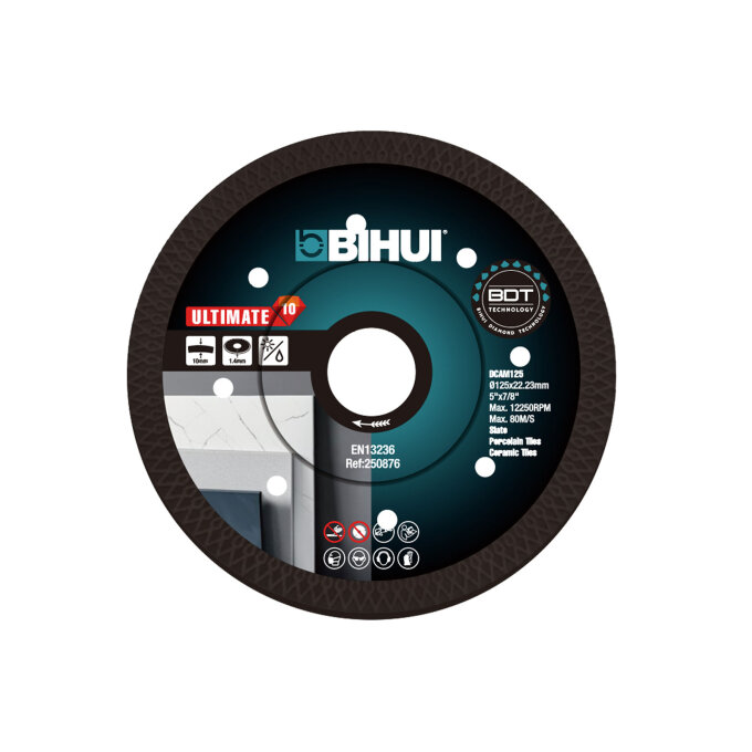 BIHUI DIJAMANTNA REZNA PLOČA ULTIMATE MESH DCAM125 125 x 1,4 x 10 mm