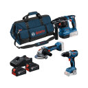 BOSCH AKU SET GSR 18V-65 + GBH 18V-22 + GWS 18V-8 + 2 x 4,0Ah + GAL18V-40 + TORBA