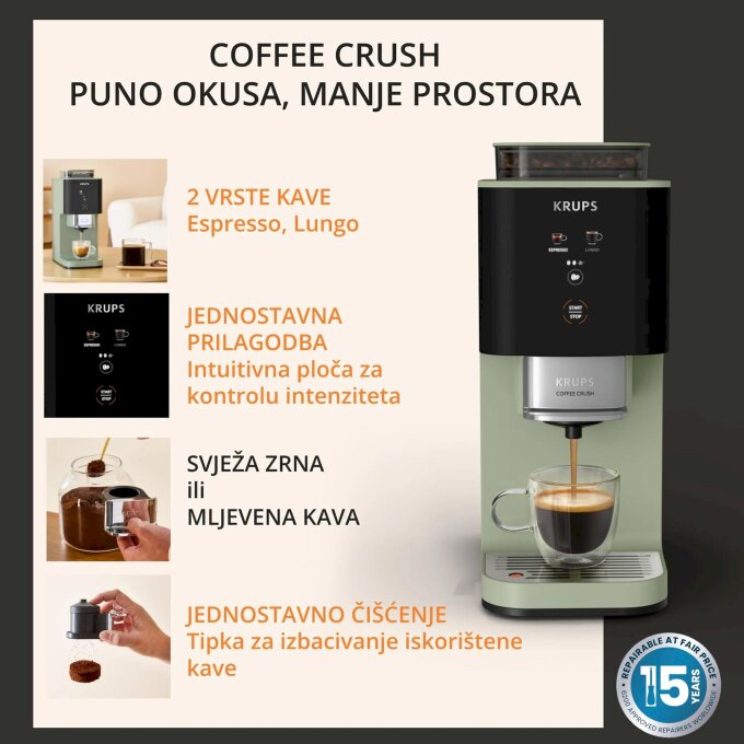 APARAT ZA ESPRESSO KAVU SA401LE0 KRUPS