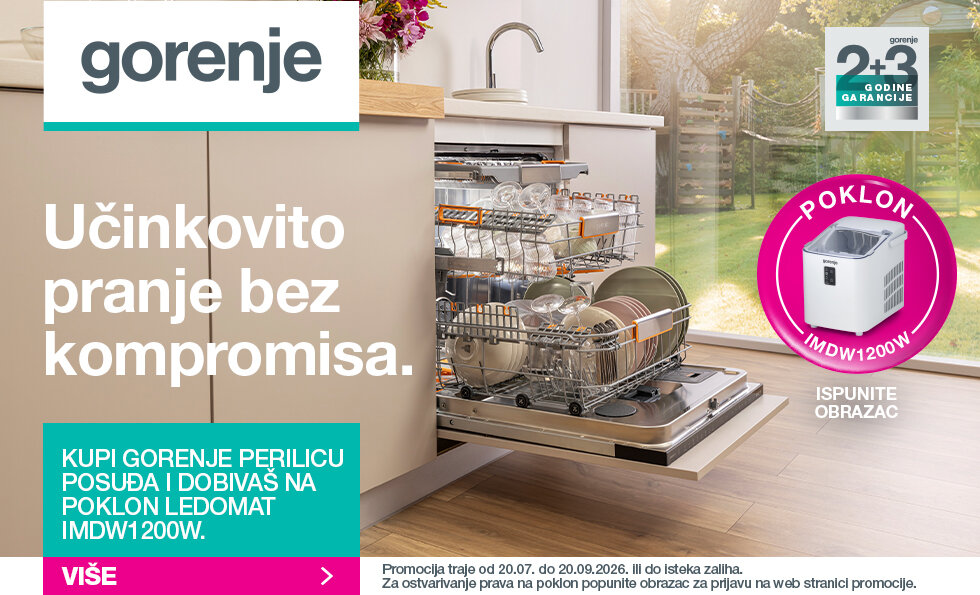 Gorenje perilice posuđa + Gorenje Ledomat gratis